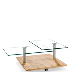 Wohnen Tische<Rollbarer Sofatisch mit Glasplatten - Borgetto