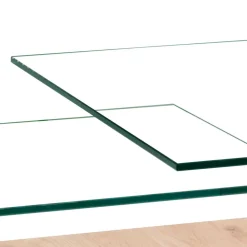 Wohnen Tische<Rollbarer Sofatisch mit Glasplatten - Borgetto