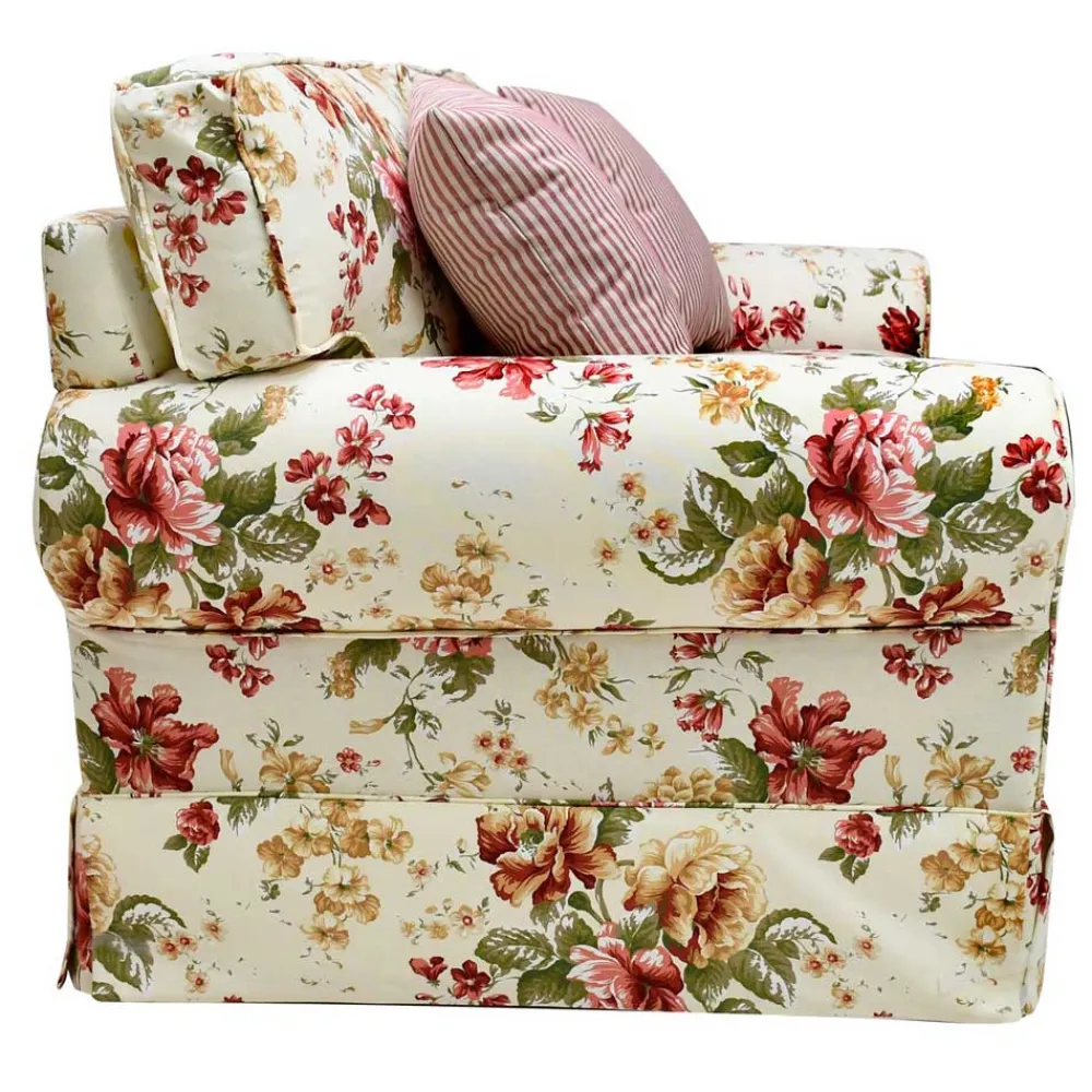 Wohnen Sofas<Romantisches Landhaus Sofa mit Blumen Stoff - Telik