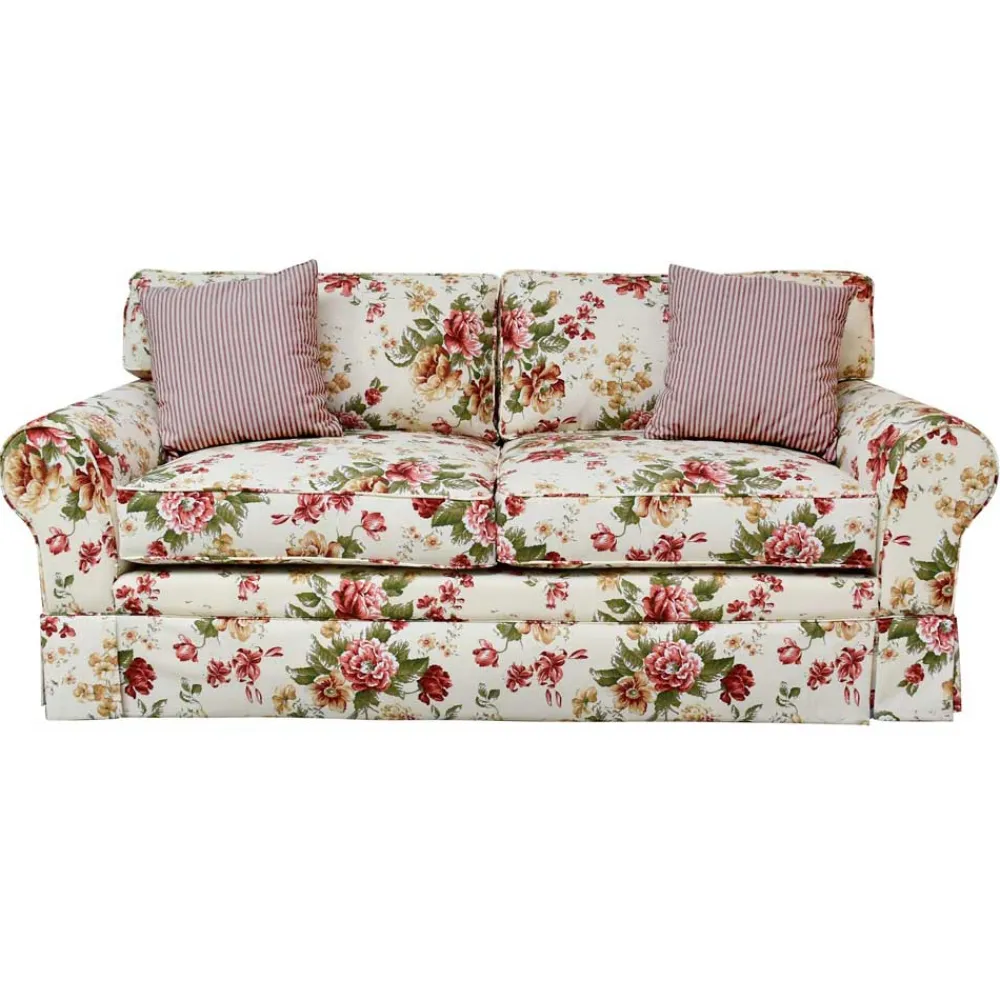 Wohnen Sofas<Romantisches Landhaus Sofa mit Blumen Stoff - Telik