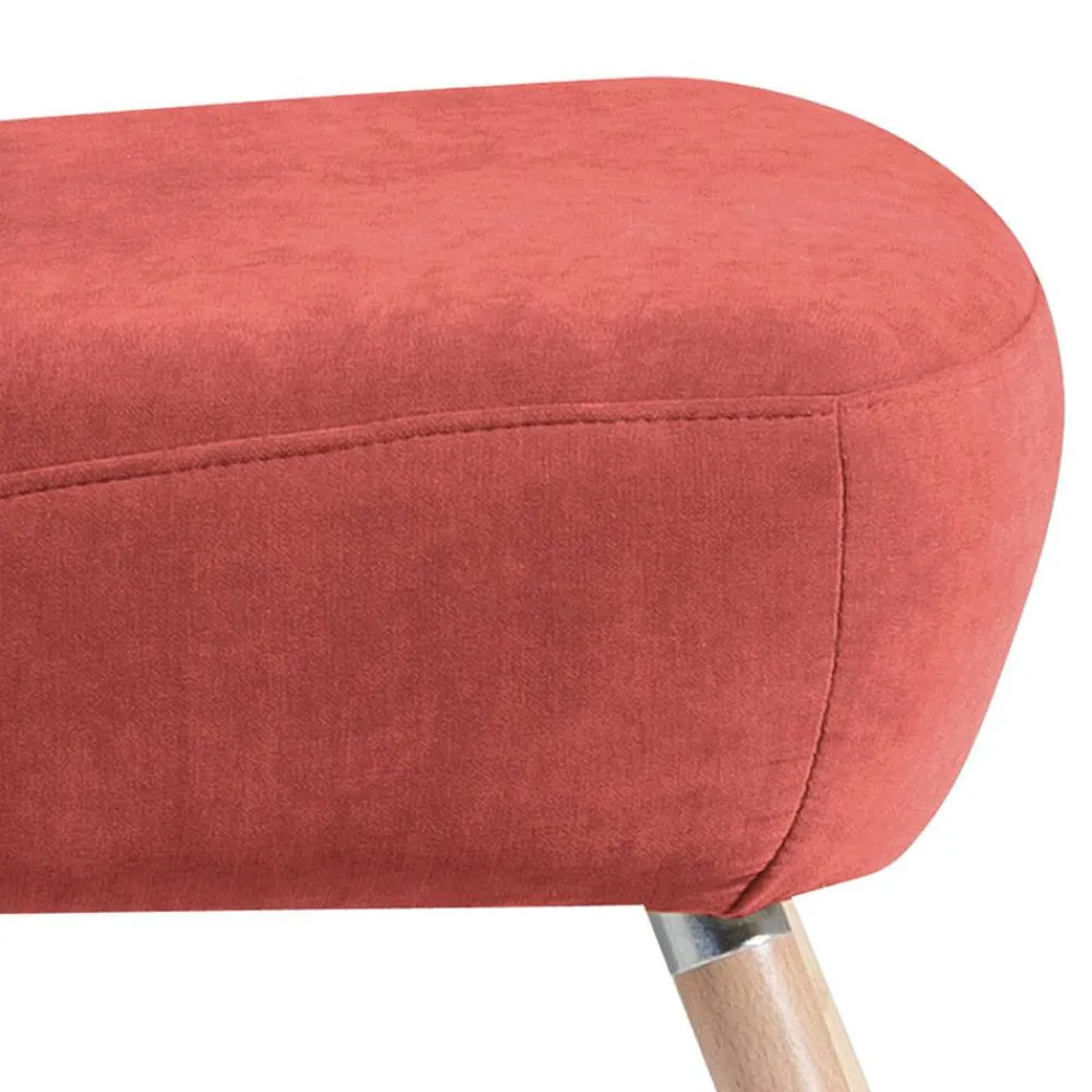 Wohnen Sessel<Roter Loungesessel aus Velours - Porecca