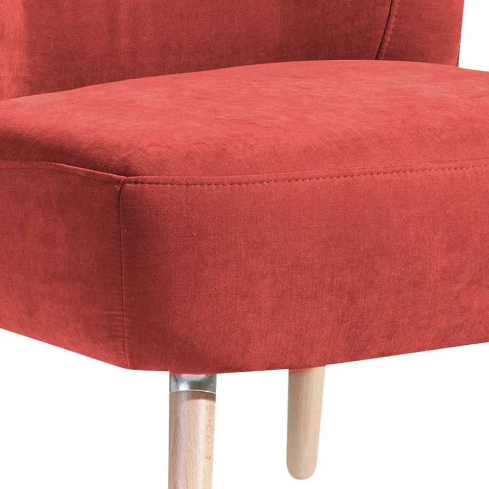 Wohnen Sessel<Roter Loungesessel aus Velours - Porecca