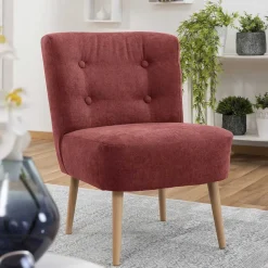 Wohnen Sessel<Roter Polstersessel im Retrostil - Jitalca