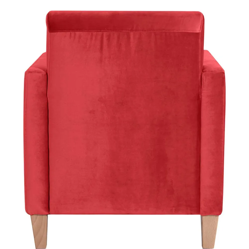 Wohnen Sessel<Roter Polstersessel mit Samtvelours-Bezug - Gedeon