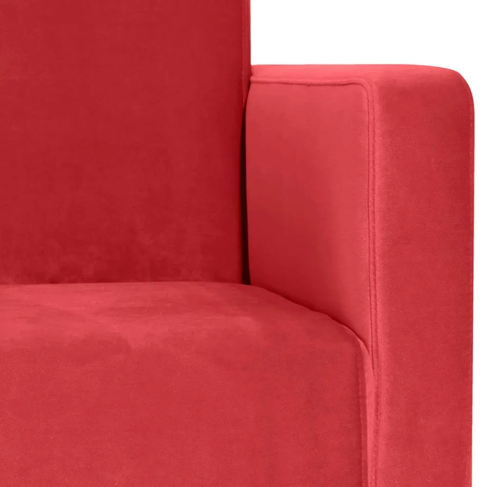 Wohnen Sessel<Roter Polstersessel mit Samtvelours-Bezug - Gedeon