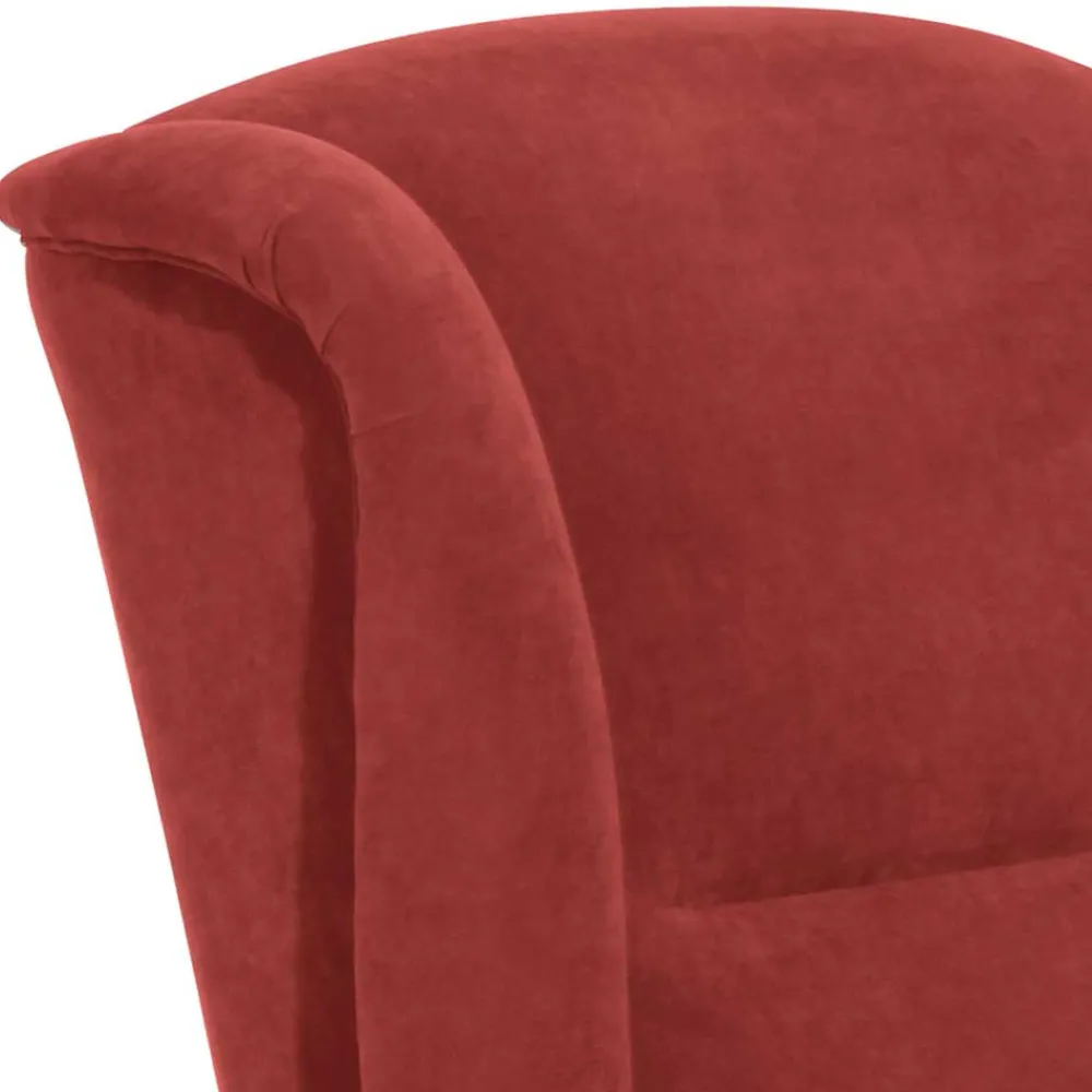 Wohnen Sessel<Roter Sessel mit Ohren aus Velours - Jamey
