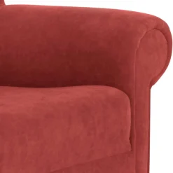Wohnen Sessel<Roter Sessel mit Ohren aus Velours - Jamey