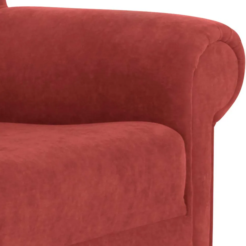 Wohnen Sessel<Roter Sessel mit Ohren aus Velours - Jamey