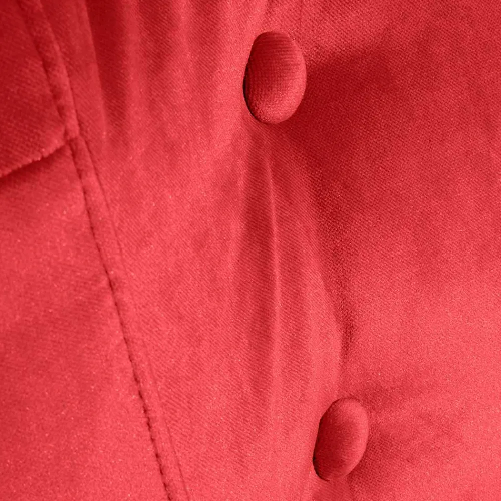 Wohnen Sessel<Roter Wohnzimmersessel aus Samtvelours - Zinatella