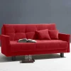 Wohnen Betten|Sofas<Rotes Schlafsofa mit Flachgewebe Bezug - Singuaro
