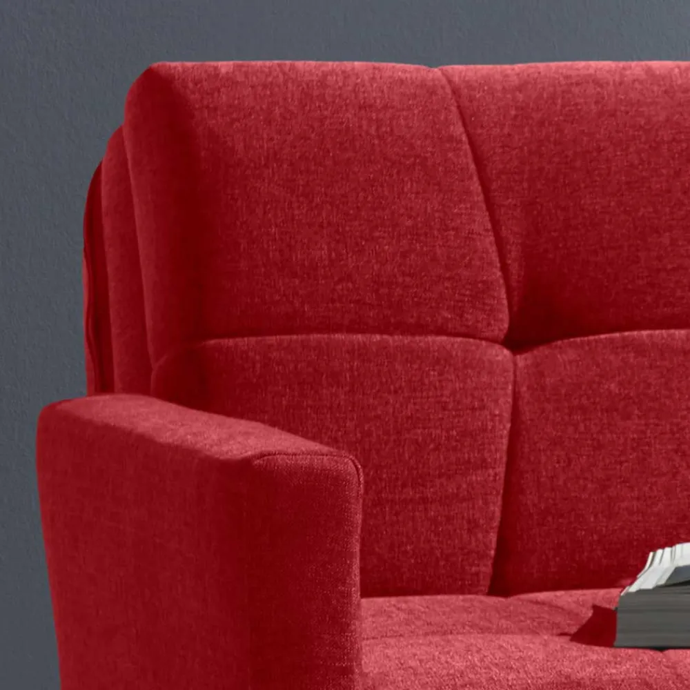 Wohnen Betten|Sofas<Rotes Schlafsofa mit Flachgewebe Bezug - Singuaro