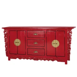 Wohnen Sideboards<Rotes Sideboard im Asia Style - Iscian