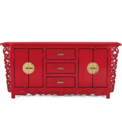 Wohnen Sideboards<Rotes Sideboard im Asia Style - Iscian