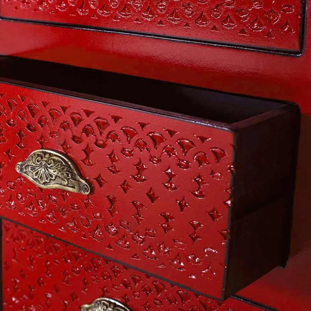 Wohnen Sideboards<Rotes Sideboard im Asia Style - Iscian
