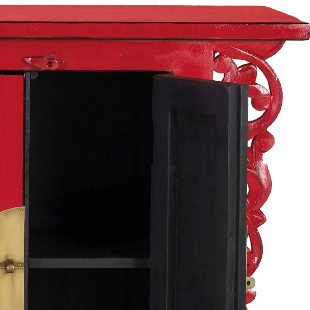 Wohnen Sideboards<Rotes Sideboard im Asia Style - Iscian