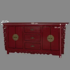 Wohnen Sideboards<Rotes Sideboard im Asia Style - Iscian