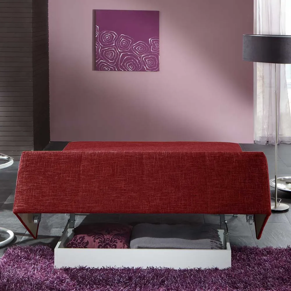 Wohnen Betten|Sofas<Rotes Sofa mit Schlaffunktion & Bettkasten - Atan