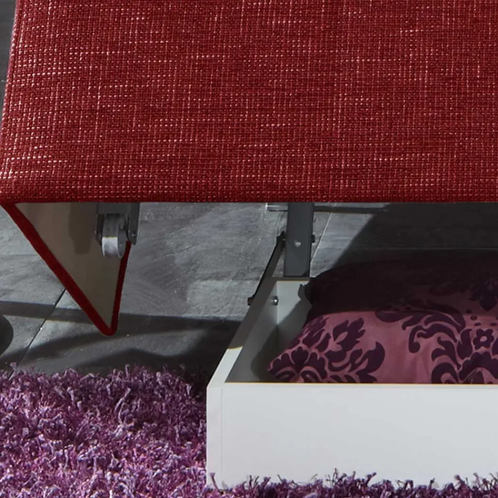 Wohnen Betten|Sofas<Rotes Sofa mit Schlaffunktion & Bettkasten - Atan