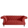 Wohnen Sofas<Rotes Zweisitzer Sofa im Barockstil - Henissa