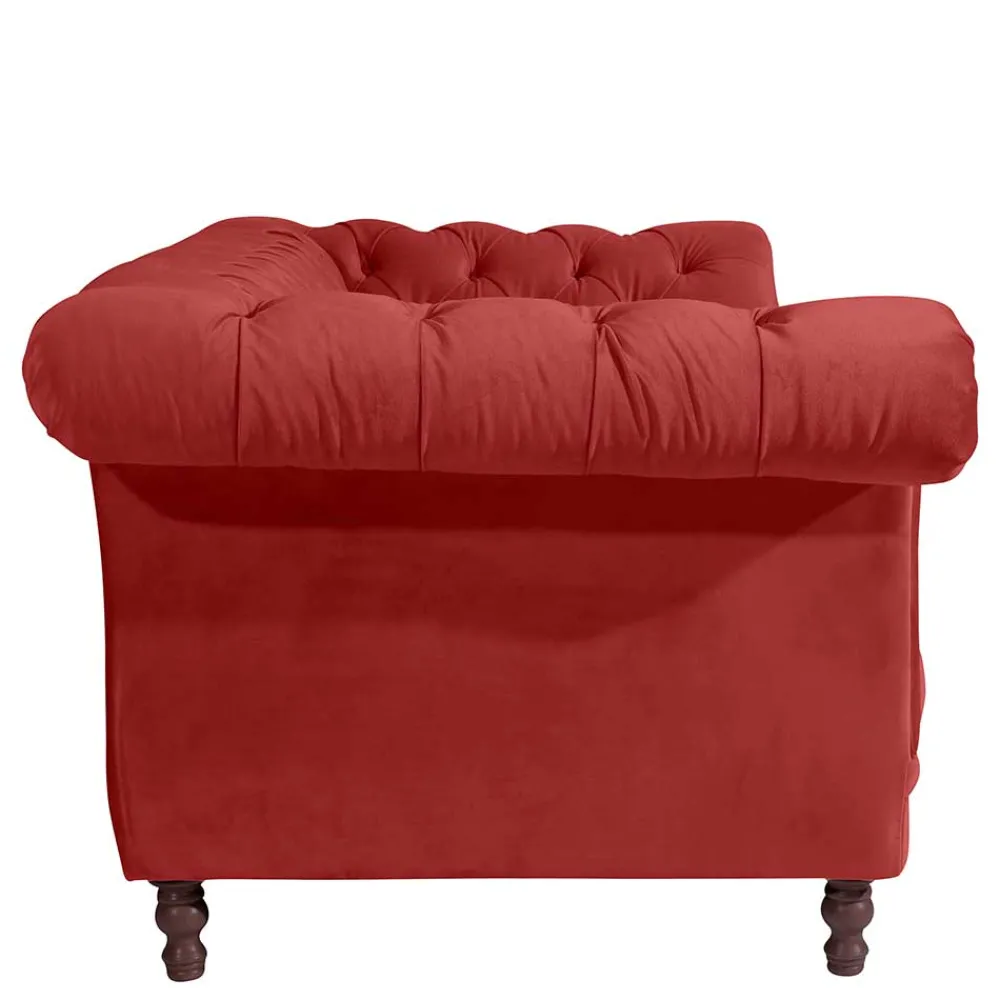 Wohnen Sofas<Rotes Zweisitzer Sofa im Barockstil - Henissa
