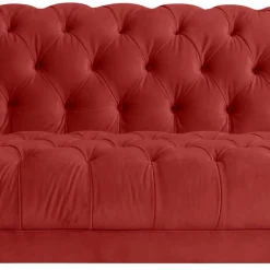 Wohnen Sofas<Rotes Zweisitzer Sofa im Barockstil - Henissa
