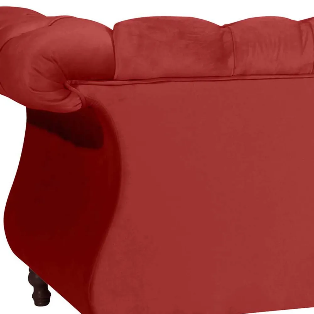 Wohnen Sofas<Rotes Zweisitzer Sofa im Barockstil - Henissa