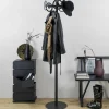 Wohnen Garderoben<Runde Design Standgarderobe mit 5 Haken - Oladrios