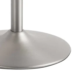 Wohnen Hocker<Runder Barhocker aus Microfaser Taupe - Oracio