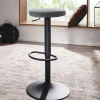 Wohnen Hocker<Runder Barhocker mit Samtsitz Grau - Claudie