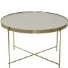 Wohnen Tische<Runder Couchtisch mit Spiegelglas Platte - Justina