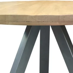 Wohnen Tische<Runder Esstisch mit Holzplatte Mango - Belafoma