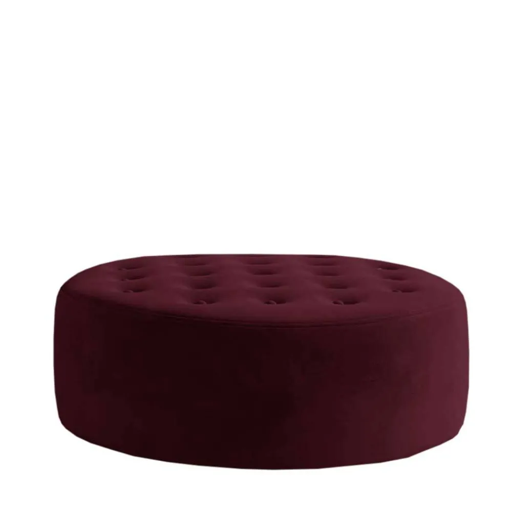 Wohnen Hocker<Runder Hocker aus mattem Samt - Bondo