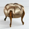 Wohnen Hocker<Runder Hocker im Barockstil in Gold - Janluca