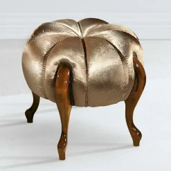 Wohnen Hocker<Runder Hocker im Barockstil in Gold - Janluca