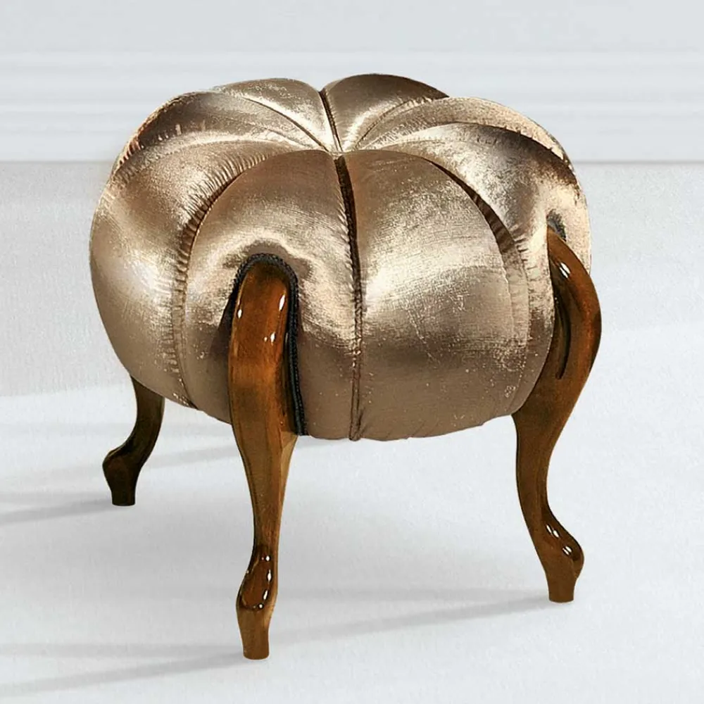Wohnen Hocker<Runder Hocker im Barockstil in Gold - Janluca