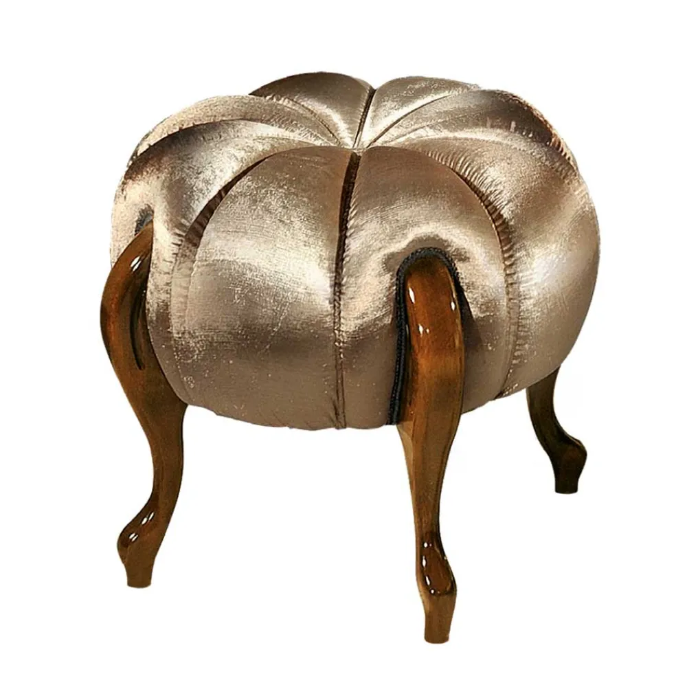 Wohnen Hocker<Runder Hocker im Barockstil in Gold - Janluca
