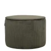 Wohnen Hocker<Runder Hocker Pouf aus Cord in Oliv Grün - Brisbane
