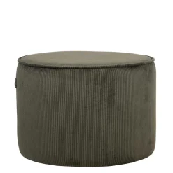 Wohnen Hocker<Runder Hocker Pouf aus Cord in Oliv Grün - Brisbane