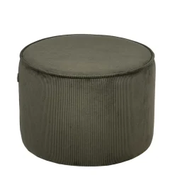 Wohnen Hocker<Runder Hocker Pouf aus Cord in Oliv Grün - Brisbane