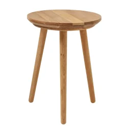 Wohnen Hocker<Runder Holz Beistelltisch aus Eiche Massivholz - Kopiana