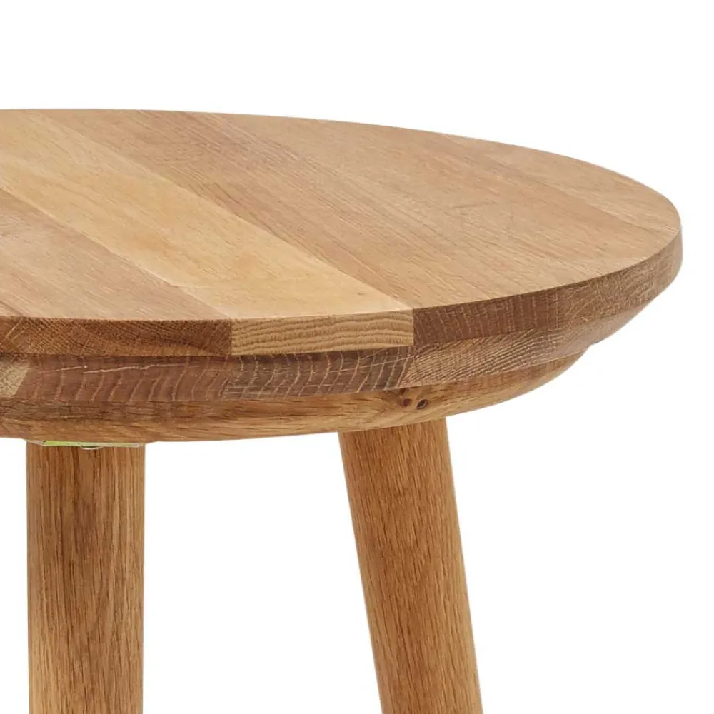 Wohnen Hocker<Runder Holz Beistelltisch aus Eiche Massivholz - Kopiana