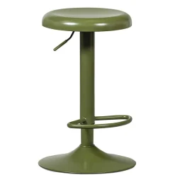 Wohnen Hocker<Runder Metall-Barhocker in Grün - höhenverstellbar - Giolia