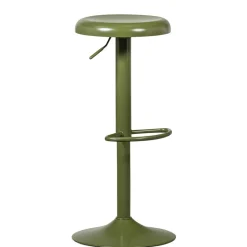Wohnen Hocker<Runder Metall-Barhocker in Grün - höhenverstellbar - Giolia