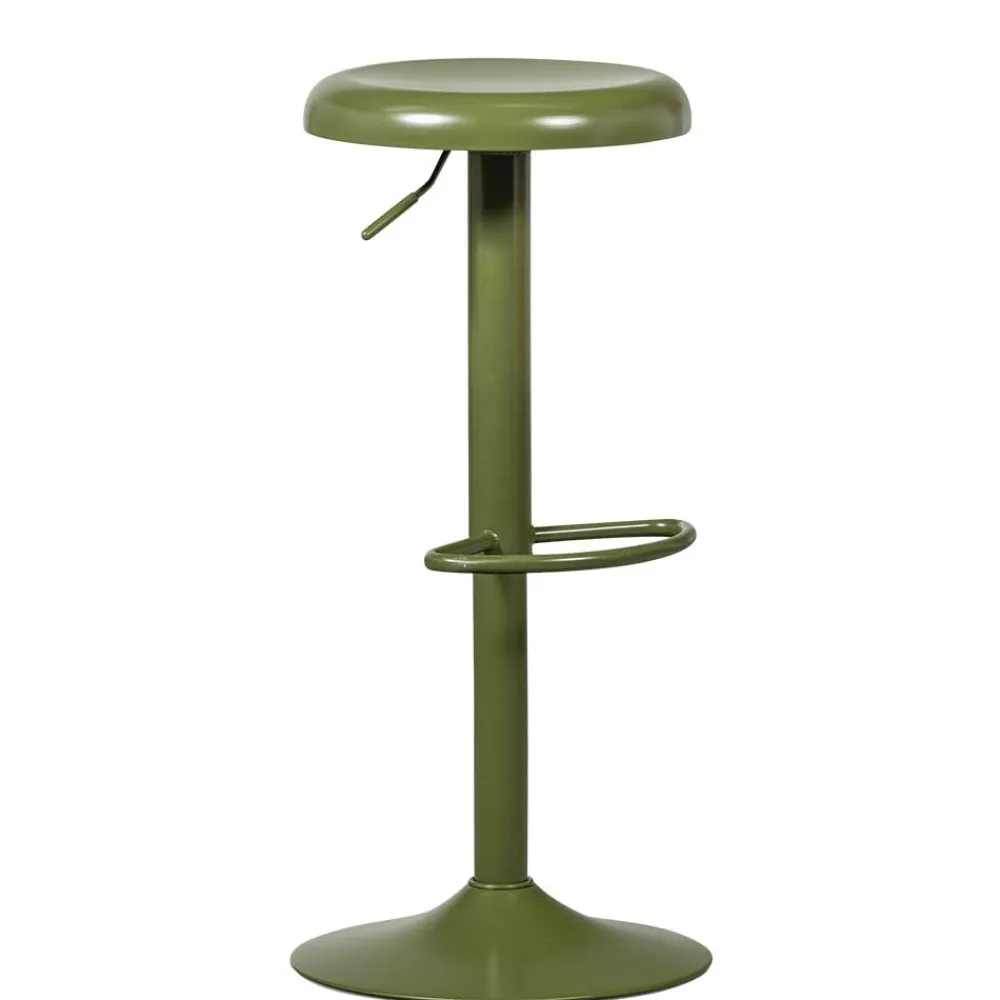 Wohnen Hocker<Runder Metall-Barhocker in Grün - höhenverstellbar - Giolia