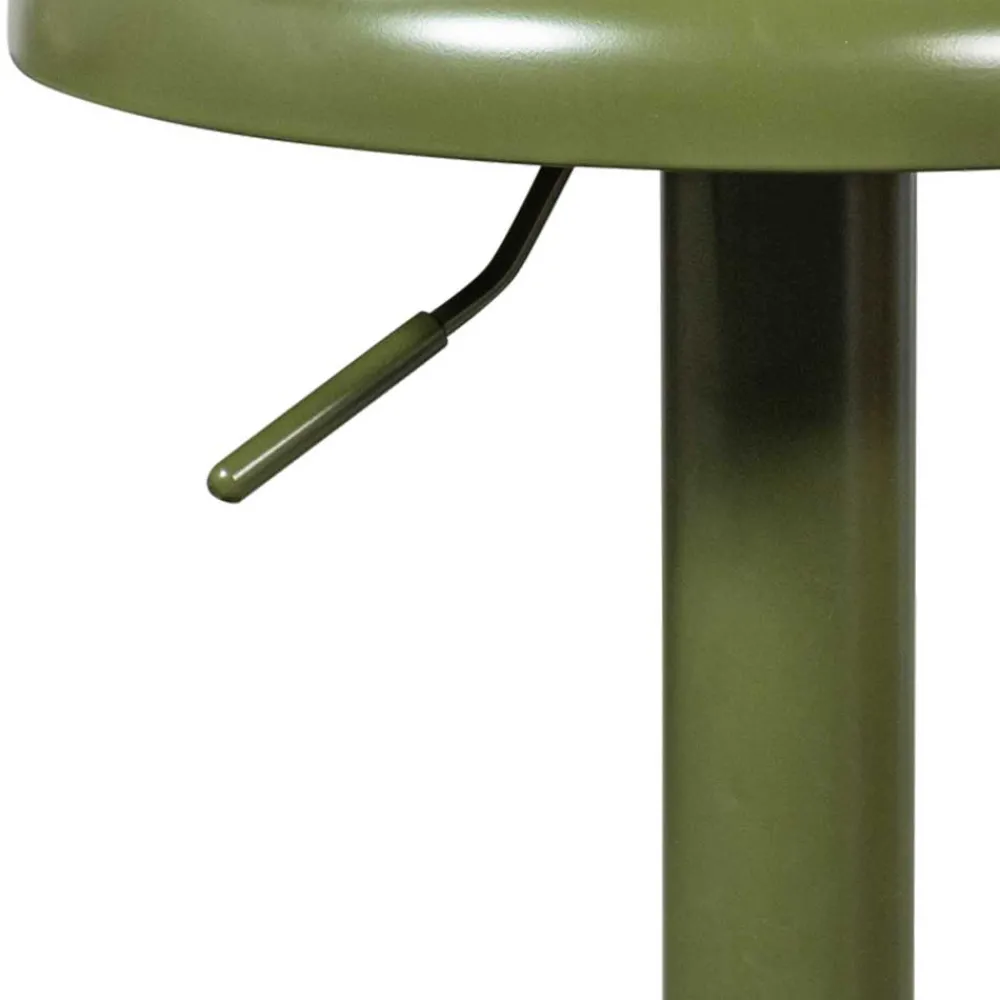 Wohnen Hocker<Runder Metall-Barhocker in Grün - höhenverstellbar - Giolia