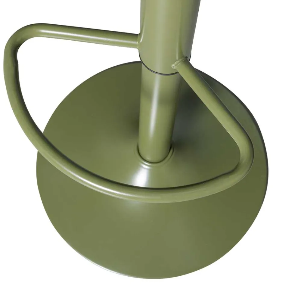Wohnen Hocker<Runder Metall-Barhocker in Grün - höhenverstellbar - Giolia