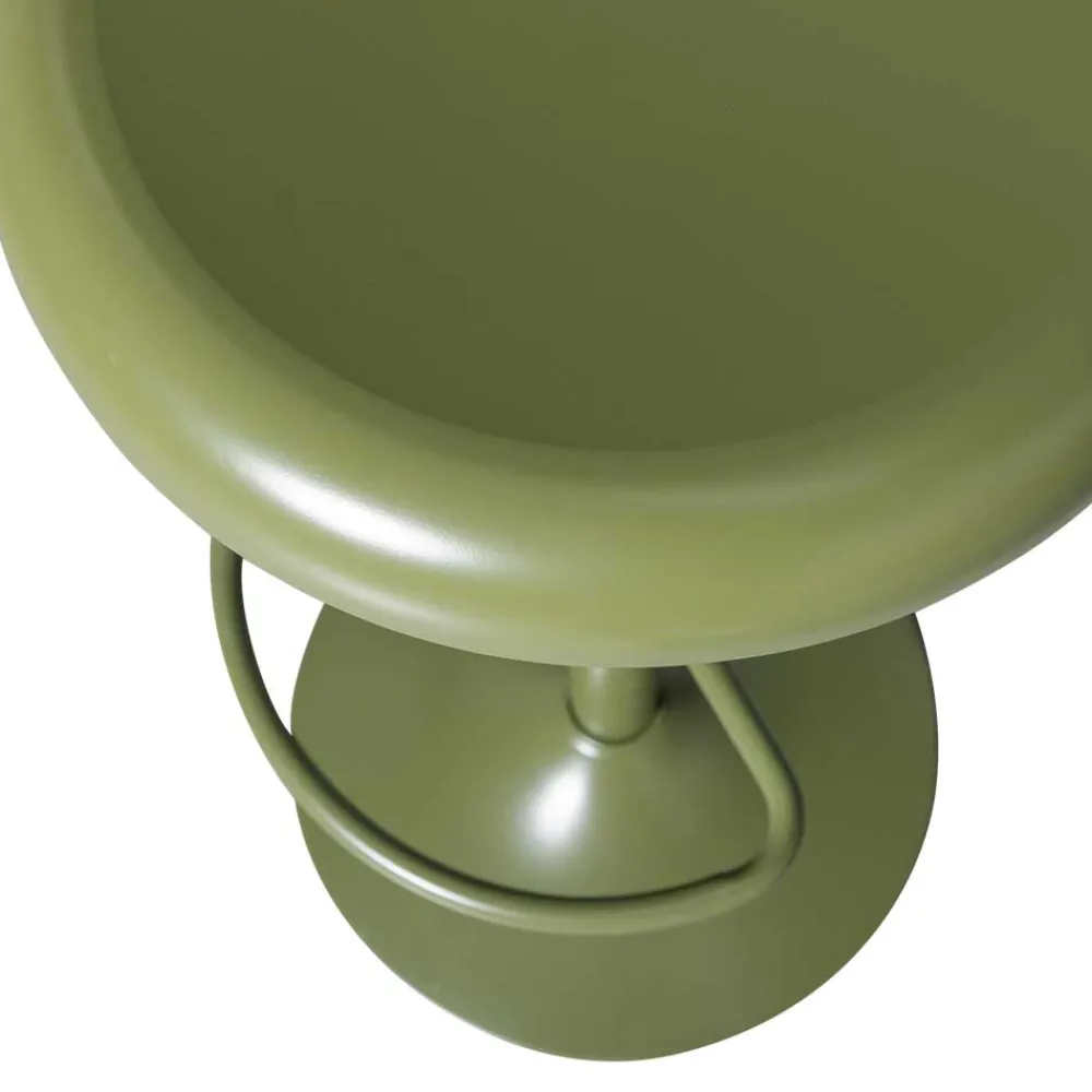 Wohnen Hocker<Runder Metall-Barhocker in Grün - höhenverstellbar - Giolia