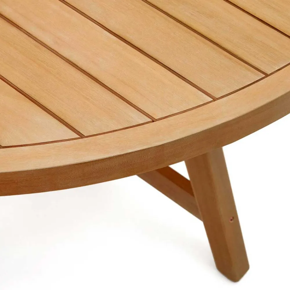 Wohnen Tische<Runder Outdoor-Tisch aus Eukalyptusholz - Lindos