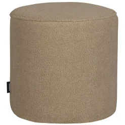 Wohnen Hocker<Runder Plüsch Hocker in Beige - Belpasso
