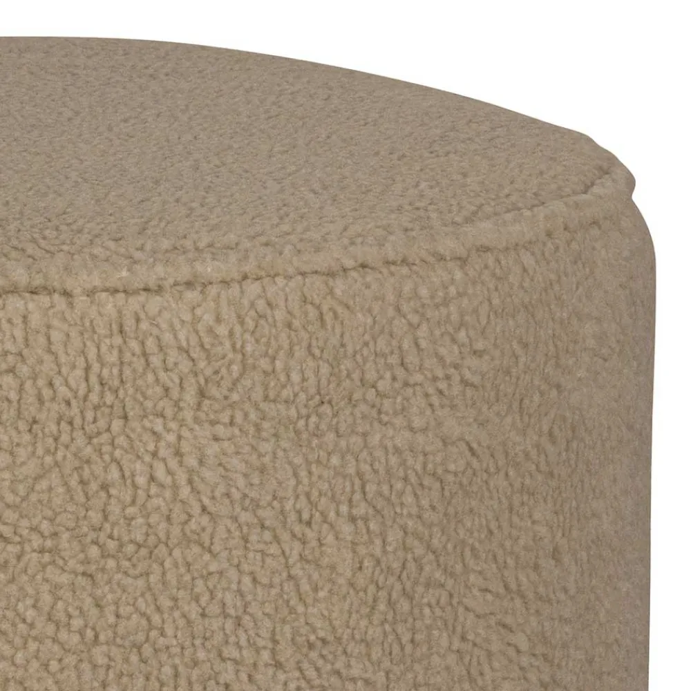 Wohnen Hocker<Runder Plüsch Hocker in Beige - Belpasso